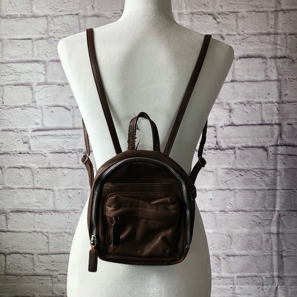 SOLD Vintage Fossil Genuine Leather Mini Backpack - Picture 3 of 10